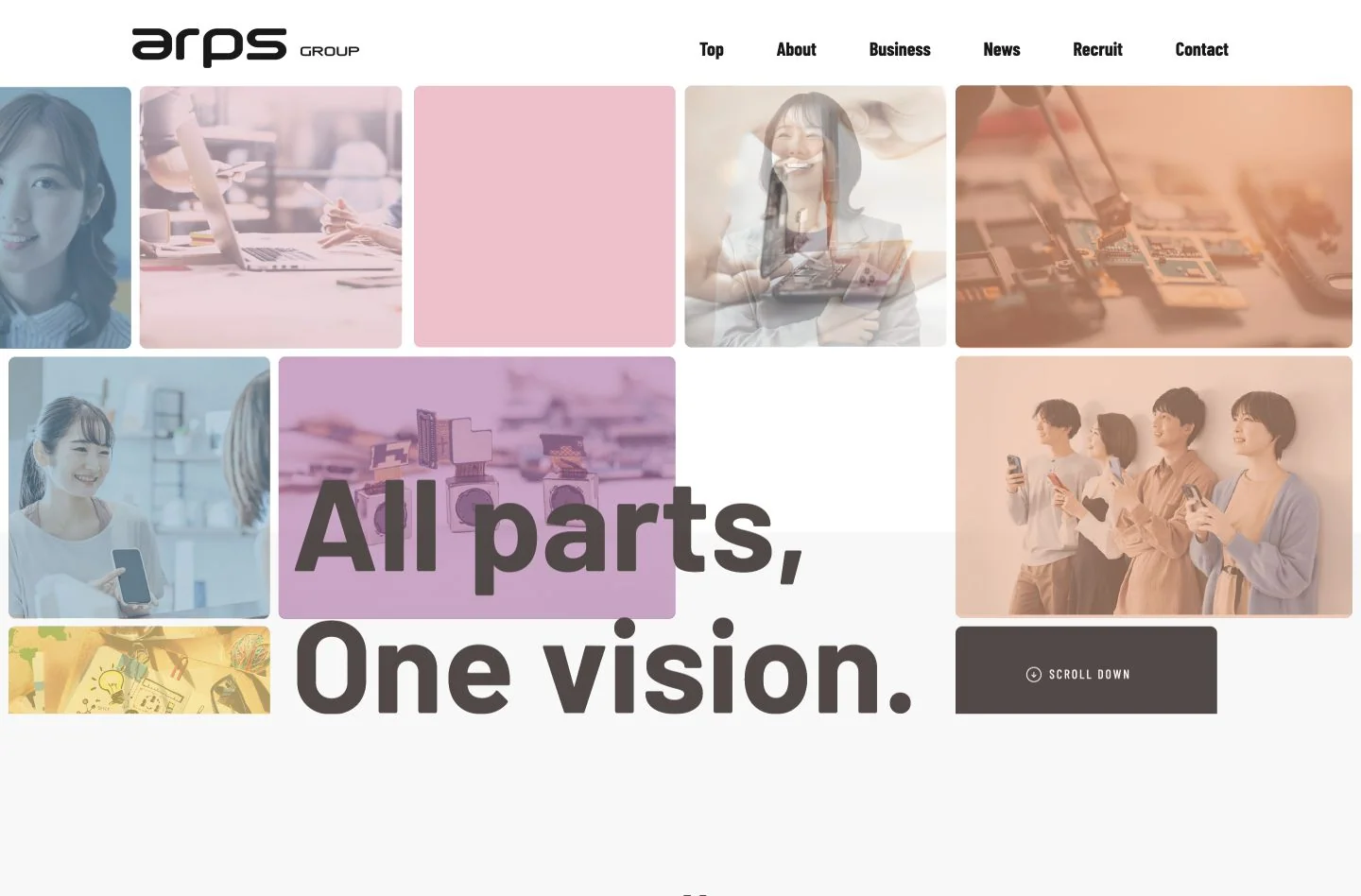 arps コーポレートサイトのWebサイト